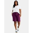 thumbnail image 5 of Athletic Works Women's and Women's Plus French Terry Bermuda Shorts, Sizes XS-4X, 5 of 5