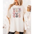 thumbnail image 4 of Retro Floral Bunnies Shirt for Women and Teens Girly Coquette Easter Bunny Tee Ivory Shirt Adult Medium, 4 of 5
