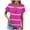 Hot Pink Tops for Women _P, variant on Women's Fashion Y2K Tops Dressy Casual Henley Neck Flowy Shirts 1/4 Button up Blouse Vintage Short Sleeve Tunic Tops Loose Fit Flowy Summer Clothes Striped Color Block Hot Pink T Shirts S