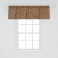 thumbnail image 1 of Peach Color Leopard Print Window Valance, Orange Color Leopard Pattern Illustration Exotic Pattern, Curtain Valance for Kitchen Bedroom Decor with Rod Pocket, 54" X 18", Orange and Black, 1 of 2