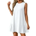 thumbnail image 2 of HAJWOH Womens White Graduation Dresses for College Elegant Grad Dress Trendy Petite Dresses Cute Wedding Guest Dresses Beach Dresses Golf Dresses White M, 2 of 5