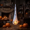 thumbnail image 4 of BiFandian Halloween Light Up Egg Sac Decor, Glowing Hanging Spider Web Egg Pouch with Black Spiders, Indoor Outdoor Party House Yard Wall Decor, 4 of 6