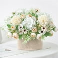 thumbnail image 6 of Artificial Silk Flower Bouquet for Wedding and Valentine's Day, Realistic Fake Flowers for Bridal Decor and Centerpiece, Long Lasting Silk Arrangement for Home and Event(C), 6 of 6