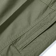 thumbnail image 3 of safuny Men's Elastic Waist Capris Lightweight Cargo Shorts Sweatpants Casual Relaxed Fitted Cotton Lined Joggers Workout Athletic Pocket Trousers Big Men's Green XXXXL, 3 of 7