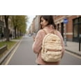 thumbnail image 3 of Jessica Simpson Mini Plush Backpack for Women for Going Out, Work, Commuting & Traveling in Strawberry Cream, 3 of 6
