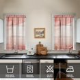 thumbnail image 2 of Abstract Oil Paiting Watercolor Kitchen Curtains - Vintage Tier Cafe Curtains for Bathroom Living RV Rod Pocket Window Drapes 36 Inch 2 Panels Set 28"x36" Window Treatment Tiers, 2 of 4