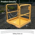 thumbnail image 3 of RVNI Tractor Attachments 36"x36" 1150lbs Forklift Safety Cage Work Platform Basket Heavy Duty With 3 Chains, 3 of 6