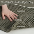 thumbnail image 5 of SIXHOME Bathroom Rugs Waffle Bath Rug Super Soft Absorbent Non Slip Bath Mat Beside Tub Rubber Backed Machine Washable Bathroom Rugs with Tassels Boho Bathroom Decor 18" x 30" Green, 5 of 8