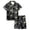 Grey*, variant on RUTAYY Girls Pajama Set Short Sleeve Top and Shorts Halloween Bat Moon Graphic Comfortable Nightwear Orange