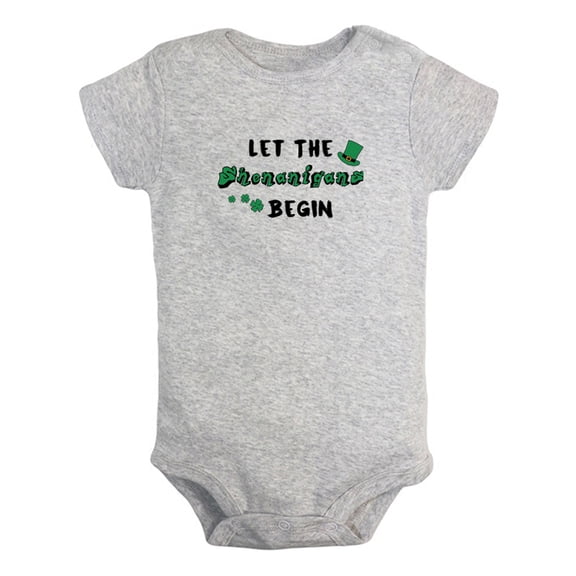 Baby Let The Shenanigans Begin Funny Romper Newborn Bodysuits Infant Jumpsuits Toddler Graphic One-Piece Outfits