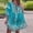Blue, variant on Generic Women's Contrast Bathing Suit Cover Up V-Neck Swimsuit Coverups Loose Swimwear Beach Dress Beachwear