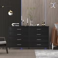 thumbnail image 2 of IKENO 8 Drawer Organizer Dresser, Industrial Wood Black, 2 of 8
