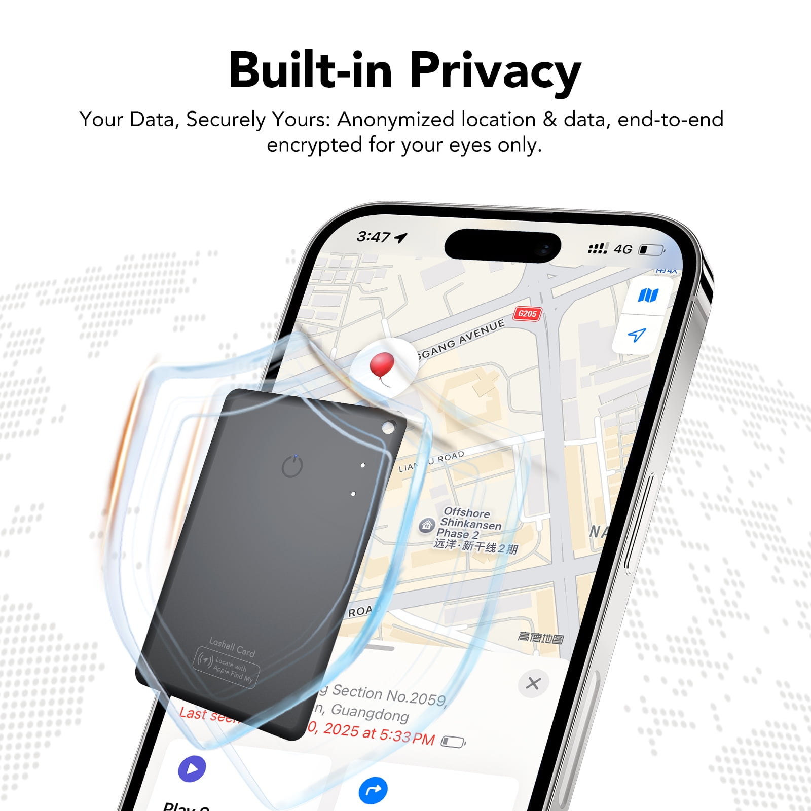 Wallet Tracker Card 2Pack, Bluetooth Tracker with Apple Find My(iOS Only), Rechargeable Thin Smart Card Wallet Finder, Item Finder for Luggage/Bags/Passport/Phone, IP68 Waterproof Black, FCC Approved