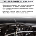 thumbnail image 6 of 50 Pcs Dome Head Large Flange Blind Rivets 3mm Grip Diameter 6mm Grip Length 6mm Flange Diameter Silver Tone Iron Aluminum, 6 of 7