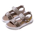 thumbnail image 7 of KPOPLK Toddler Sandals with Adjustable Straps Non-Slip Water Shoes for Boys & Girls Breathable Mesh Baby Walking Sandals for Pool Size 9.5,Khaki, 7 of 7