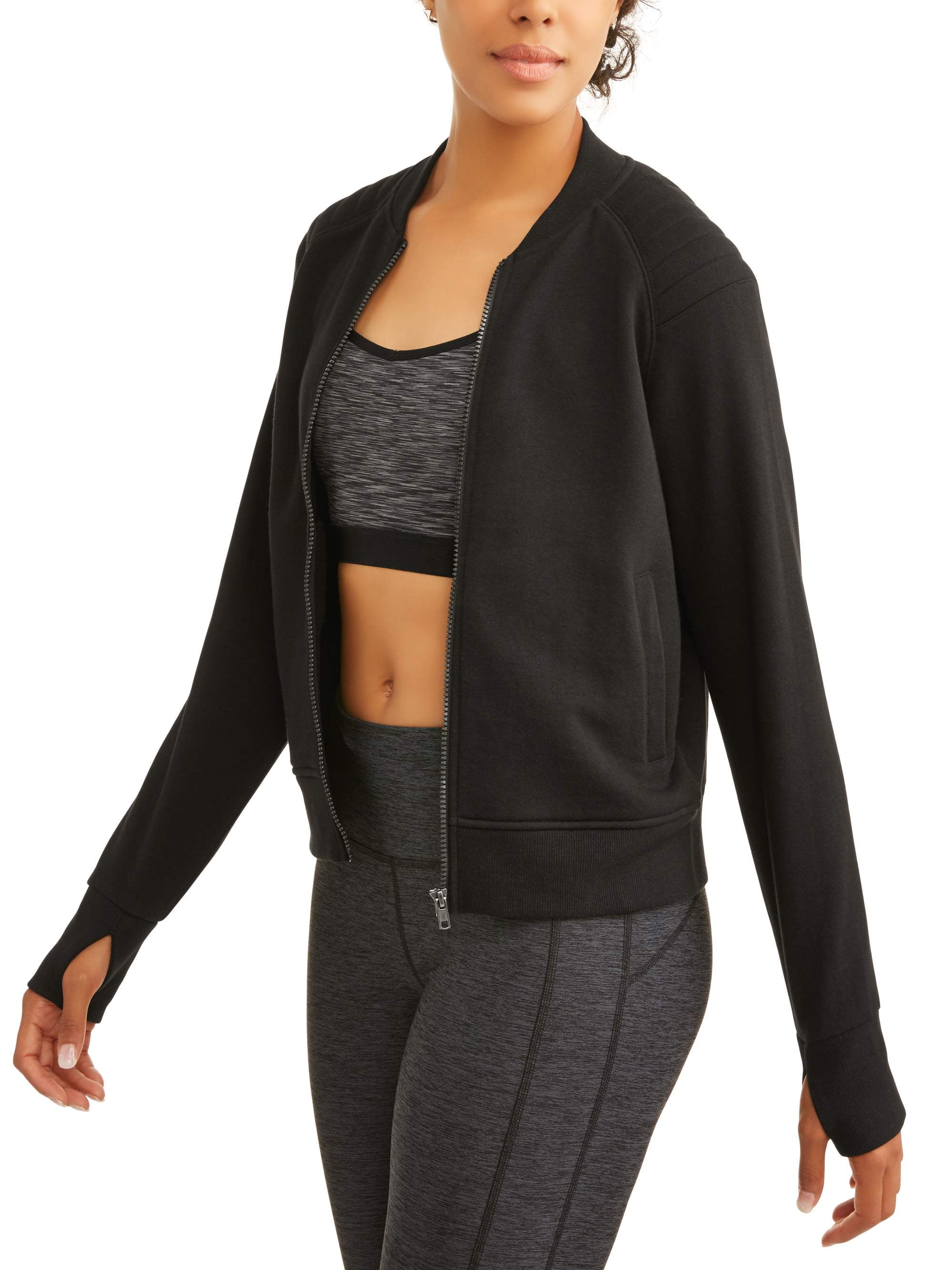 Athletic Works Athletic Works Women's Athleisure Fleece Bomber Jacket