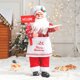 thumbnail image 3 of Cocina roja Navidad de pie Papá Noel estatuilla de Navidad muñeco de peluche de Papá Noel Papá Noel de pie, 3 of 4