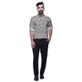 thumbnail image 2 of BESTMAN Chemise Col Mandarin Imprimée Kurta Courte Décontractée Ethnique pour Hommes, 2 of 6