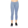 thumbnail image 2 of Expert Brand Women's Airstretch Mid-Rise Capri Leggings, Heather Royal Blue, Small, 2 of 7