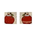 thumbnail image 1 of Great Art Now Red Ornament by Patricia Pinto 2 Piece Canvas Art Set Each 14"W x 14"H, 1 of 3
