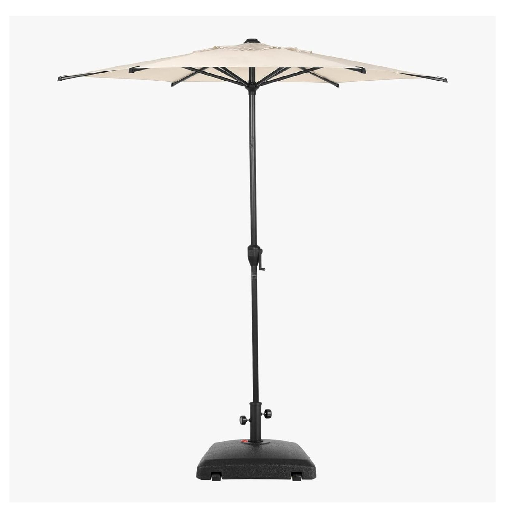 Dytona Fillable Mobile Umbrella Base, Water or Sand Filled Outdoor Umbrella Stand with Wheels for Patio Umbrella, Max 68 lbs, Black