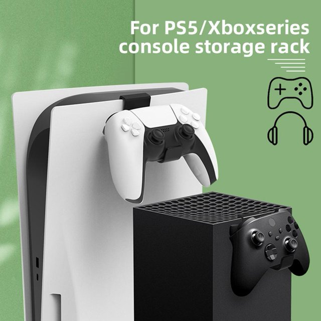 2pcs Gamepad Joystick Audífonos Soporte de almacenamiento para PS5 Xbox Series X Hook