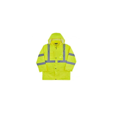 

Ergodyne GloWear 8366 Lightweight High-Visibility Rain Jacket ANSI Class R3 Lime X-Large (24335)