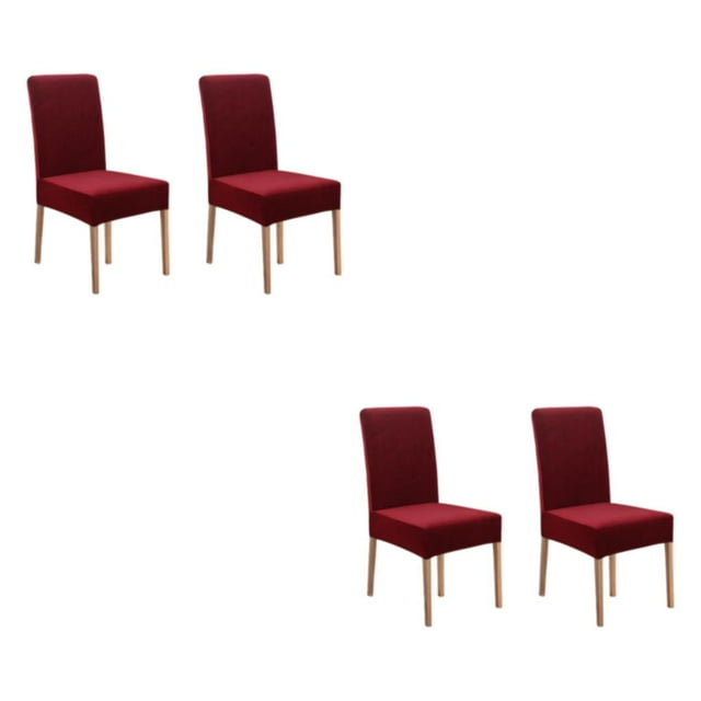 Justharion 1/2/3 2piece Machine Washable Chair Cover For Effortless Cleaning Skin-friendly Wine Red 2 pcs 2PCS
