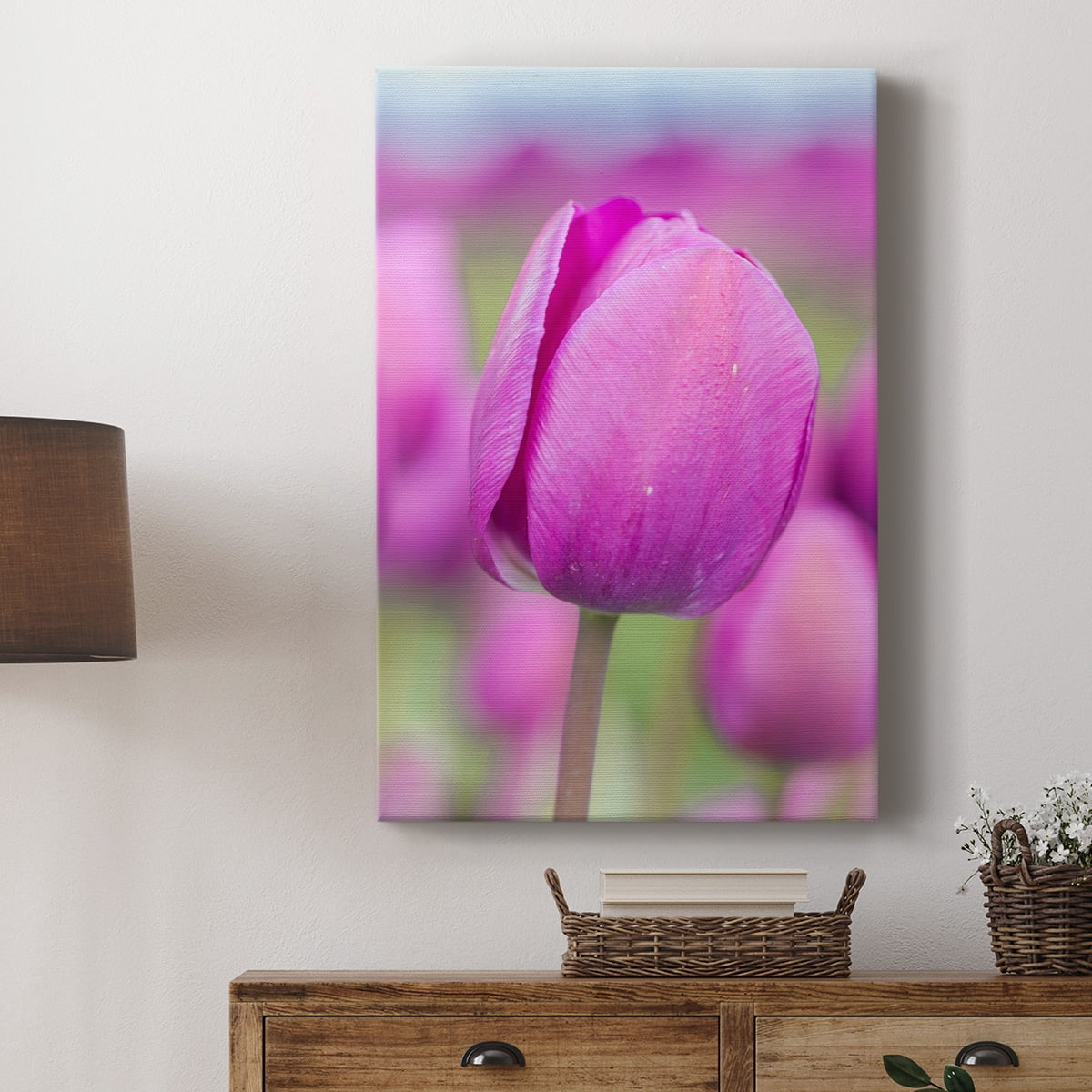 Magenta Stem Premium Gallery Wrapped Canvas - Ready to Hang