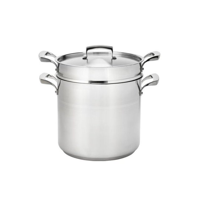 Browne Thermalloy Stainless Steel 3 Piece Double Boiler Set, 12 qt Capacity