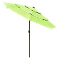 thumbnail image 1 of Yescom 10 Ft 3 Tier Patio Umbrella with Solar LED Crank Tilt Button Outdoor Yard Home, 1 of 9