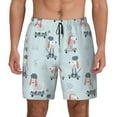 thumbnail image 3 of Uemuo Poodle Playing Skateboard Pattern Mens Swim Trunks Quick Dry Board Shorts with Mesh Lining, Stretch Beach Shorts Quick Dry No-Chafing Board Shorts-Medium, 3 of 9