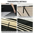 thumbnail image 3 of Queen Upholstered lift up Storage Bed Frame with Oversized Headboard, Built-in Nightstands and Wood Slat Support, No Box Spring Needed, Cream, 3 of 8