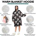 thumbnail image 5 of Wearable Oversized Blanket,Black Red Skull Burst Pattern Wearable Blanket Hoodie for Adults,Cozy Hooded Blankets with Super Pockets,Super Warm Fuzzy Pullover for Women & Men, 5 of 6