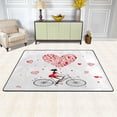 thumbnail image 2 of SKYSONIC Girl Red Heart Bike Non-Slip Area Rug, Valentine Day Floor Carpet Comfort Floor Mats Decor for Indoor Front Porch Living Room Bedroom Kitchen, 36"x24", 2 of 5