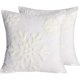 thumbnail image 1 of Funda de almohada de algodón de 18 x 18 pulgadas con diseño de bendición navideña para cama, sofá, coche, copos de nieve bordados., 1 of 5