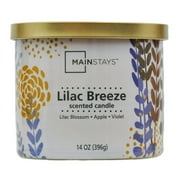 Mainstays Lilac Breeze Scented Wrapped 3 Wick Candle, 14 Ounce