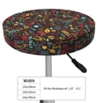 thumbnail image 4 of Balery BBQ Barbecue Grill Fundas de asiento para taburete de bar redondo de tela de terciopelo ajustables que protegen de arañazos y manchas para sillas de 14 a 17 pulgadas.-13 inch, 4 of 7