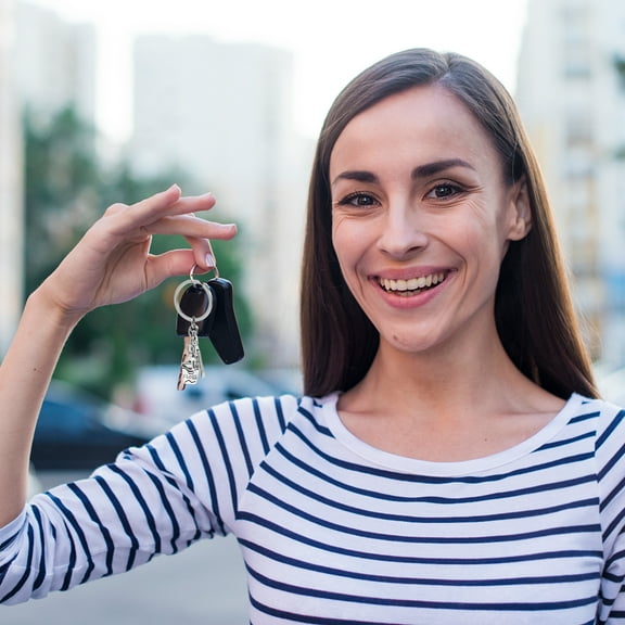 Supvox Silver Keychain with Toothpaste Shape Creative Pendant for Decoration