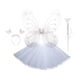 thumbnail image 2 of Disfraz de Hada para niñas, Ala de Hada, niños pequeños, Falda tutú Encantadora, Personal para niños, 4 Piezas/Set, Disfraz de Princesa para Fiesta, Blanco Salvador disfraz de hada, 2 of 10