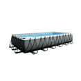 thumbnail image 1 of Intex 24Ft X 12Ft X 52In Ultra Xtr Rectangular Pool Set WIth Salt Water System, Premium Cleaning Accessory Bundle and Volleyball Set, 1 of 5