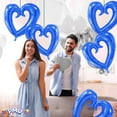 thumbnail image 4 of PMU Heart Shaped 24 Inch Open Center Mylar Balloon, Royal Blue Pkg/1, 4 of 7
