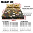 thumbnail image 7 of Jiueut Colorful Flower Oil Painting Print 3 Pieces Fitted Sheet Set, Easy Care Bedroom Sheet 2 PCS Washable Pillowcase Fitted Sheet with 10" Deep Pocket, Twin Size, 7 of 7