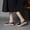 Black, variant on New Casual Loafers Women's Thick Bottom One Foot Stirrup Maternity Shoes Soft Leather Retro Single Shoes Women's Shoes Casual Shoes