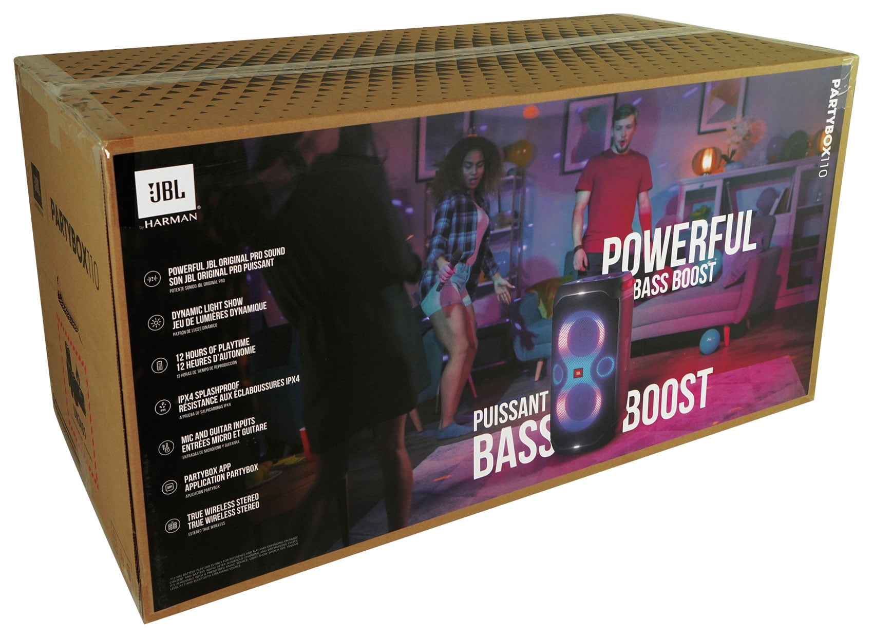 JBL Partybox 110 Portable Party Super Loud Speaker Black 50036382267