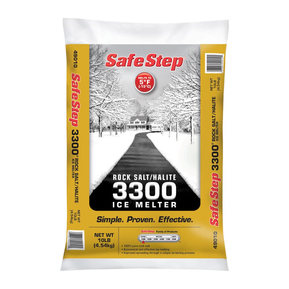 Safe Step Rock Salt Sodium Chloride (Rock Salt) Melts Ice Down To 5 F