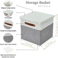 thumbnail image 4 of Storage Box with Lid Decorative Box Large Storage Bins with Lid ( & with Flip Lid), 4 of 9