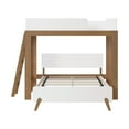thumbnail image 4 of Max & Lily Mid-Century Modern Twin over Full L-Shaped Bunk Bed, Solid Wood, White/Pecan, 4 of 8