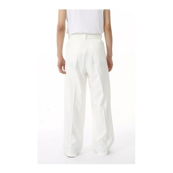 Men's White Loose Loose Trousers