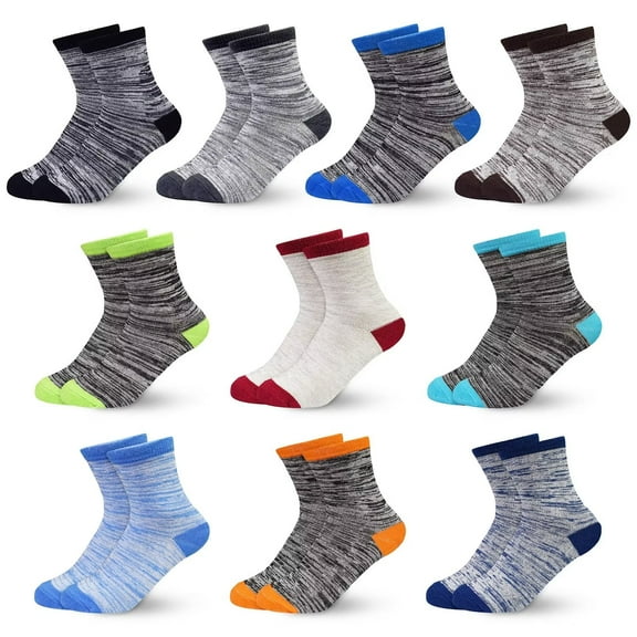 Kids Boys Socks,Toddler Fashion Crew Socks Big Boys Sport Half Cushion Cotton Socks 5-14 Years